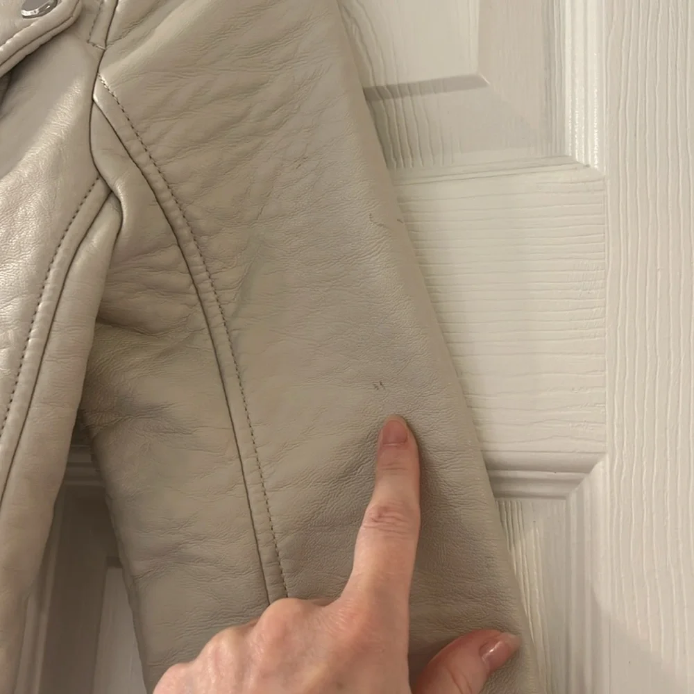 Abercrombie & Fitch Cream Moto Jacket - Picture 7 of 10